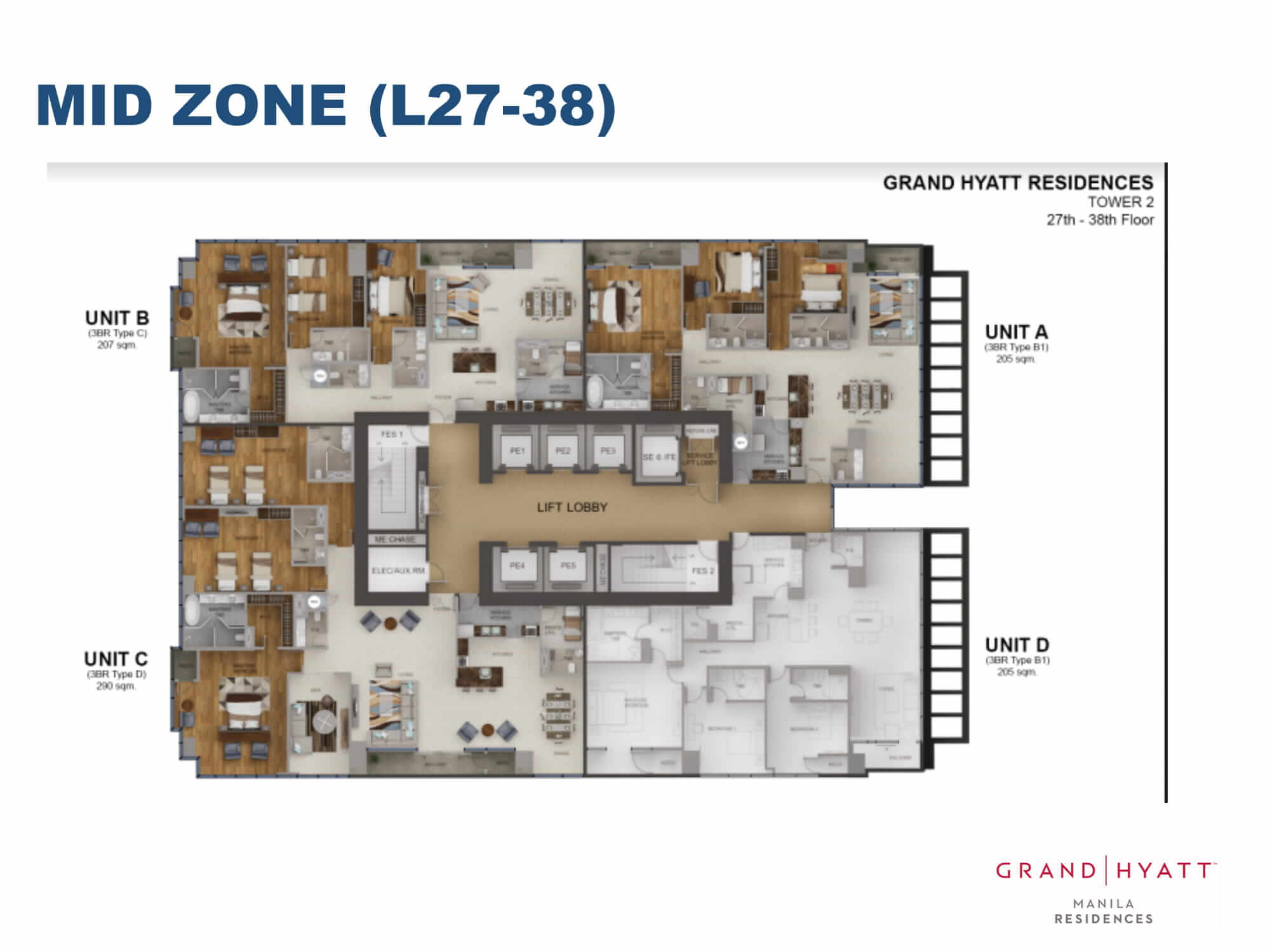 MID ZONE L27-38 - GRAND HYATT RESIDENCES GOLD TOWER